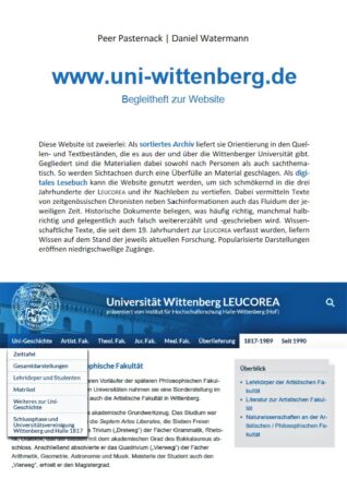 www.uni-wittenberg.de. Begleitheft zur Web­­site